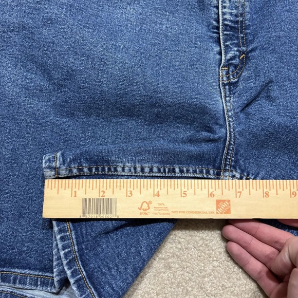 Vtg Levis 550 Jean Shorts Womens 16 W32 Blue Relaxed Fit 9 Bermuda Denim Stretch - Picture 7 of 10